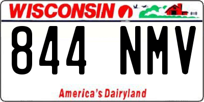 WI license plate 844NMV