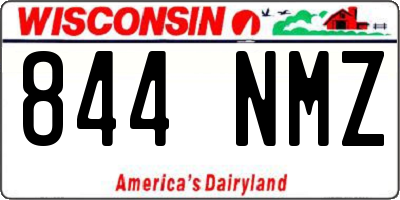 WI license plate 844NMZ