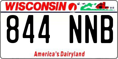 WI license plate 844NNB