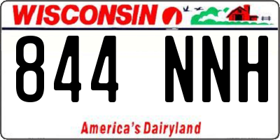 WI license plate 844NNH
