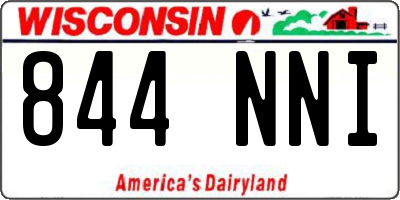 WI license plate 844NNI