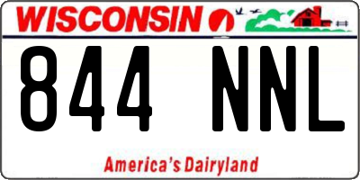 WI license plate 844NNL