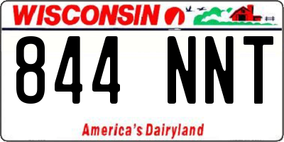WI license plate 844NNT