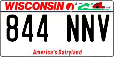 WI license plate 844NNV