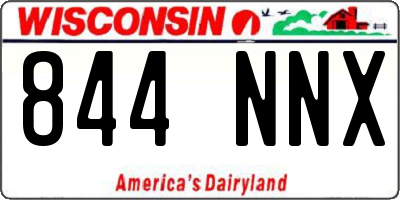WI license plate 844NNX