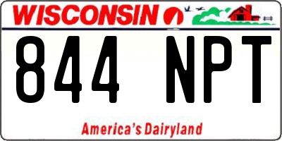 WI license plate 844NPT