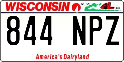 WI license plate 844NPZ