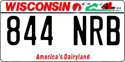 WI license plate 844NRB