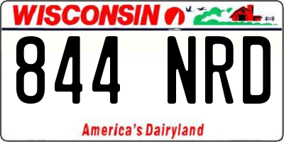 WI license plate 844NRD
