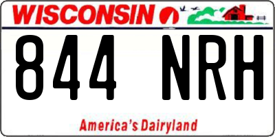 WI license plate 844NRH