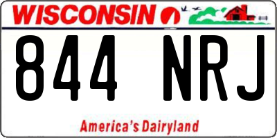 WI license plate 844NRJ
