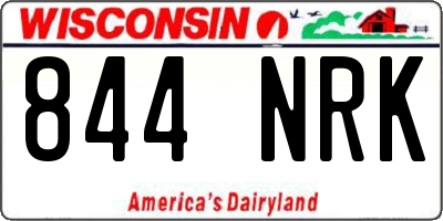 WI license plate 844NRK