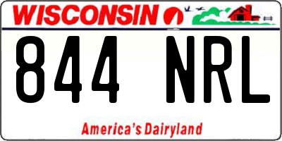 WI license plate 844NRL