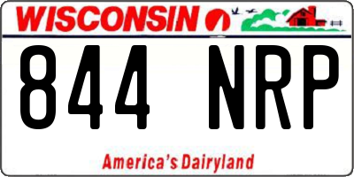 WI license plate 844NRP