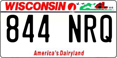 WI license plate 844NRQ
