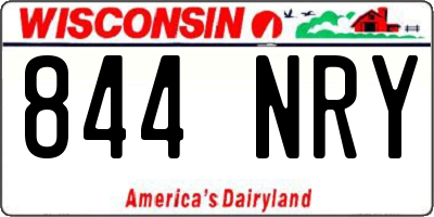 WI license plate 844NRY