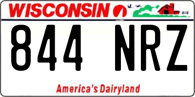 WI license plate 844NRZ