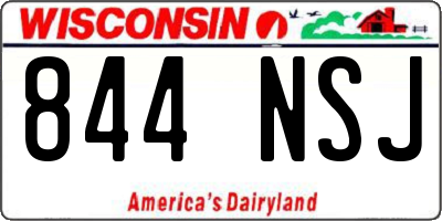 WI license plate 844NSJ