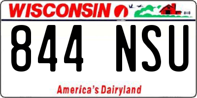 WI license plate 844NSU