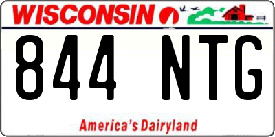 WI license plate 844NTG