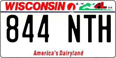 WI license plate 844NTH