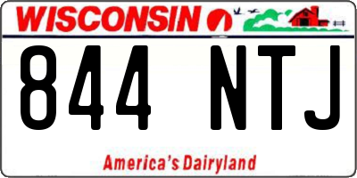 WI license plate 844NTJ