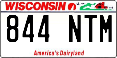 WI license plate 844NTM