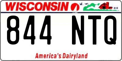 WI license plate 844NTQ