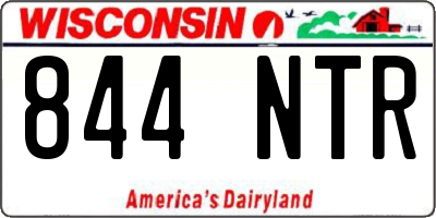WI license plate 844NTR