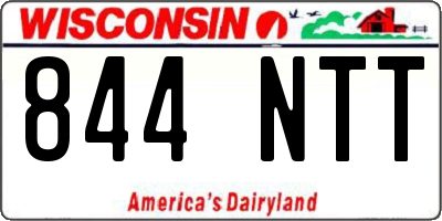WI license plate 844NTT