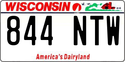 WI license plate 844NTW