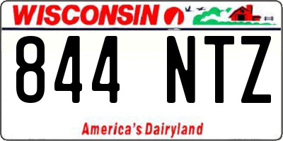 WI license plate 844NTZ