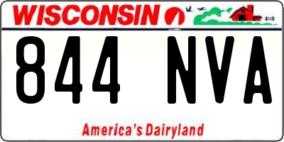 WI license plate 844NVA