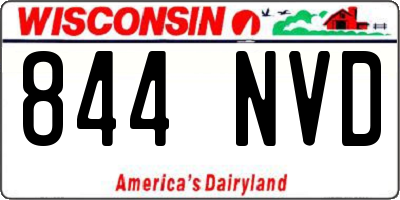 WI license plate 844NVD