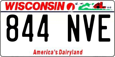 WI license plate 844NVE
