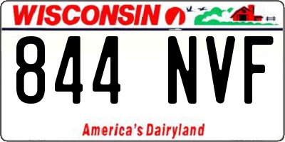 WI license plate 844NVF