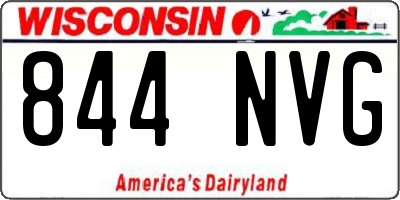 WI license plate 844NVG
