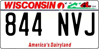 WI license plate 844NVJ