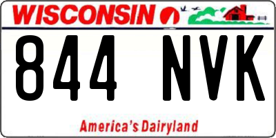 WI license plate 844NVK