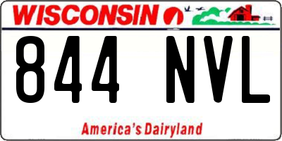 WI license plate 844NVL