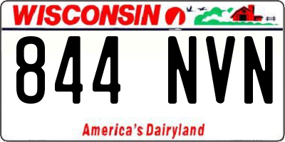 WI license plate 844NVN