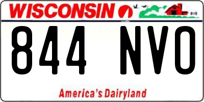 WI license plate 844NVO