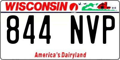 WI license plate 844NVP