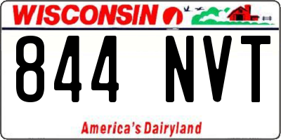 WI license plate 844NVT