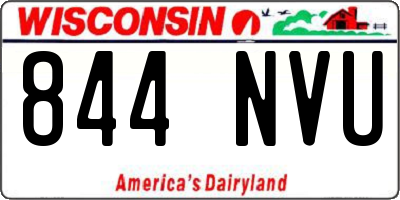 WI license plate 844NVU