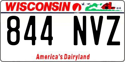 WI license plate 844NVZ