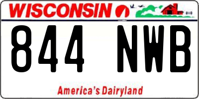 WI license plate 844NWB