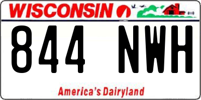 WI license plate 844NWH
