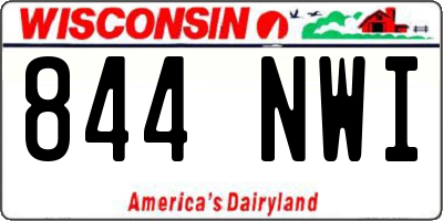 WI license plate 844NWI