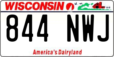 WI license plate 844NWJ